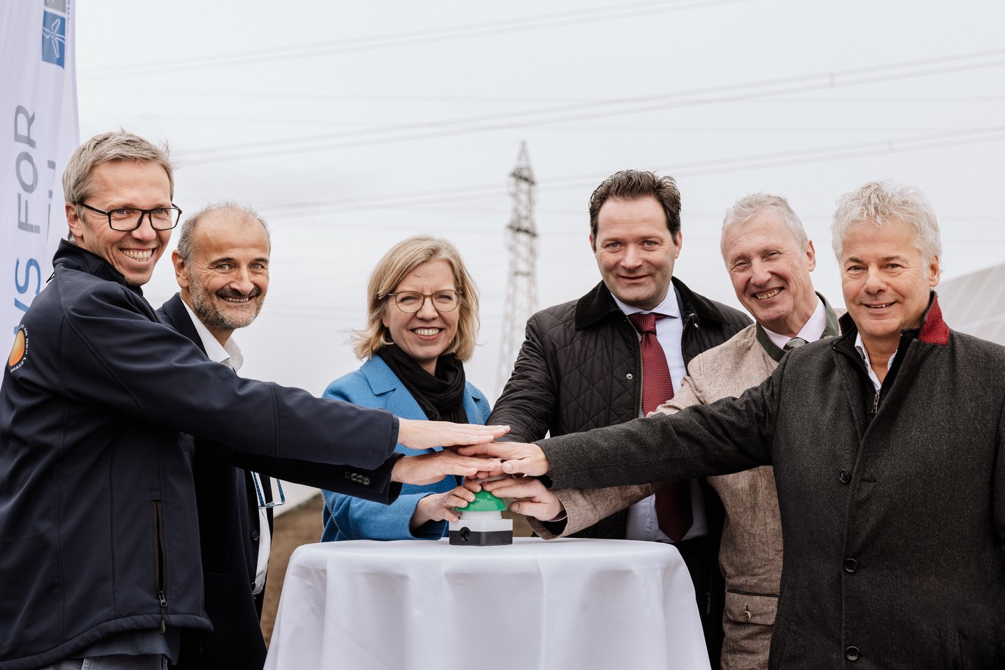 Opening agri-photovoltaics research and demonstration plant EWS Sonnenfeld Bruck/Leitha, Gewessler, Totschnig, Höbarth, Hannesschläger, Payr